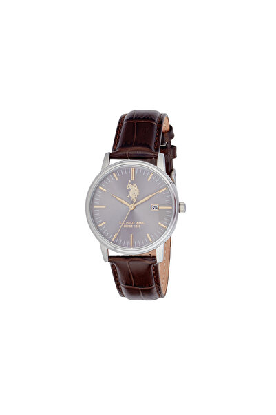 U.S. Polo Assn. Analog Watch for Men with leather strap