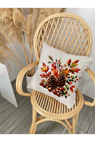 Filamente Çift Taraflı Dijital Baskı Kırlent Kılıfı - Sonbahar / Autumn Seri