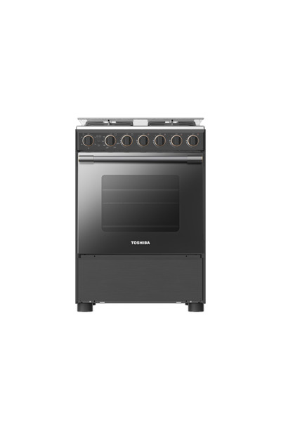 Toshiba فرن غاز قائم بذاته 60*60 مع 4 مواقد من الحديد الزهر طراز RLA1-60MG4GE...