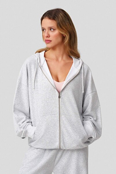 dossha LOUNGEWEAR GRİ MELANJ HOODIE