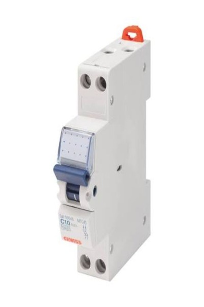 Gewiss Αρθρωτός αυτόματος διακόπτης GW90026, 1P+N, 10 A, καμπύλη C