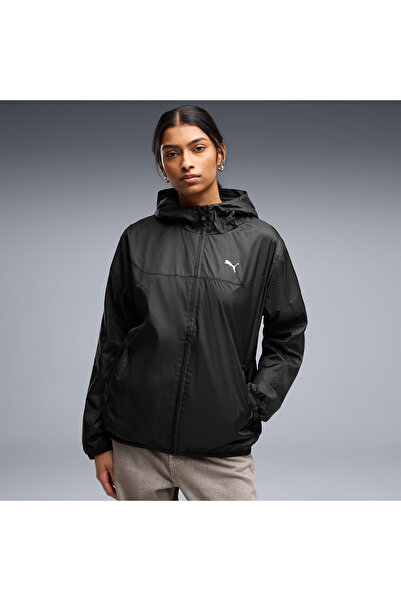 Puma Essentials Regular Kadın Siyah Kapüşonlu Ceket