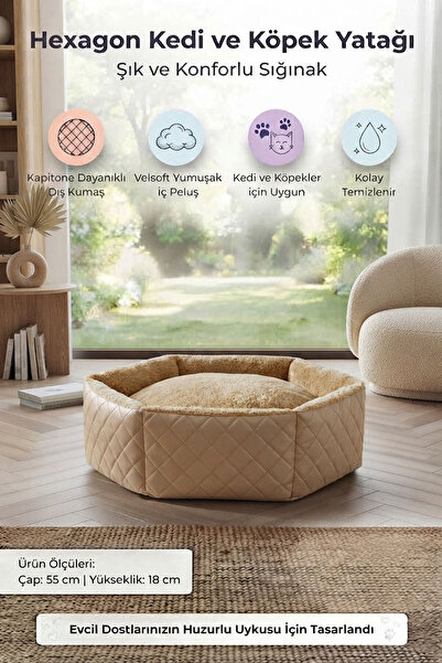 Hexagon Kedi ve Köpek Yatağı