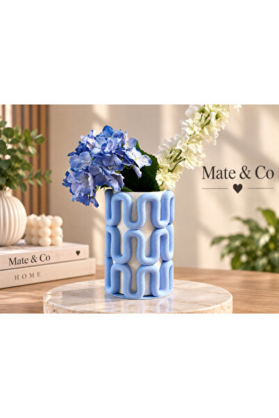Mate&Co Seramik Görünümlü Şık Tasarım Vazo