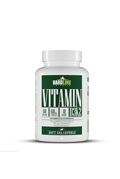 Hardline Vitamin D3 K2 60 Jel Kapsül