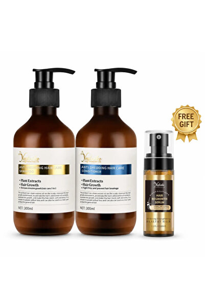 yafeila Set Biotină – Șampon 300 ml + Balsam 300 ml + Ulei 60 ml Cadou