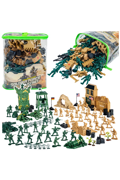 LEAN Figurine Bază Militară Soldați Vehicule Set Militar Mare 400 piese.