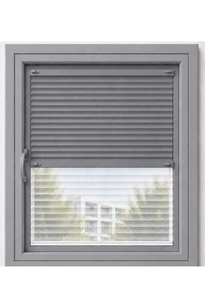 sineklikstore Beyaz Perde + Tül Çift Sistem Plise Perde - Cam Balkon Perdesi ...