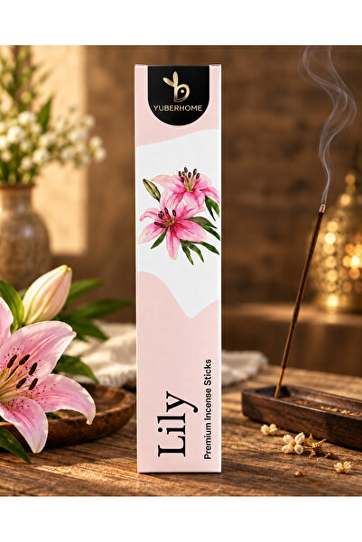YUBERHOME YH05102 Lily Zambak Kokulu Tütsü Çubukları 20 Adet Uzun Süre Kalıcı...