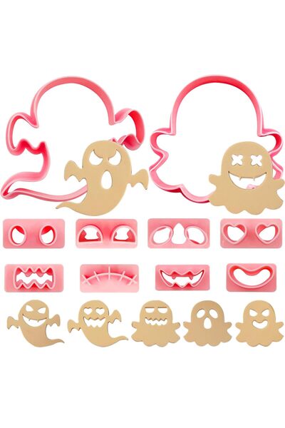 Generic Brand Set of 10 3D squeezable Halloween cookie cutters for cookies an...