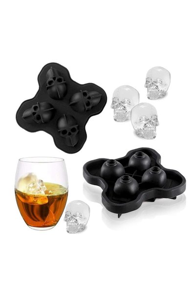Generic Brand silicone ice cube tray, 3D skull ice cube mold, original ice cu...