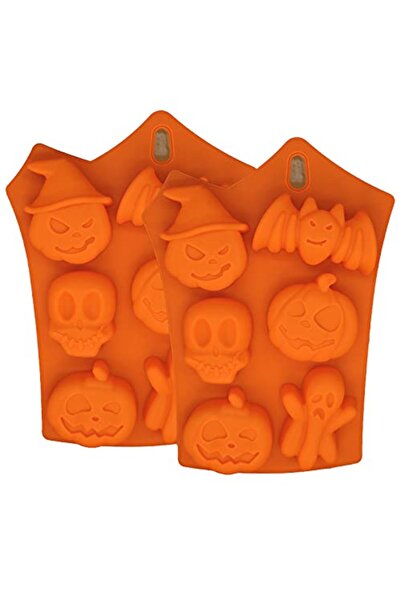 Generic Brand Set de 2 forme de silicon pentru Halloween, ciocolată, dovleac,...