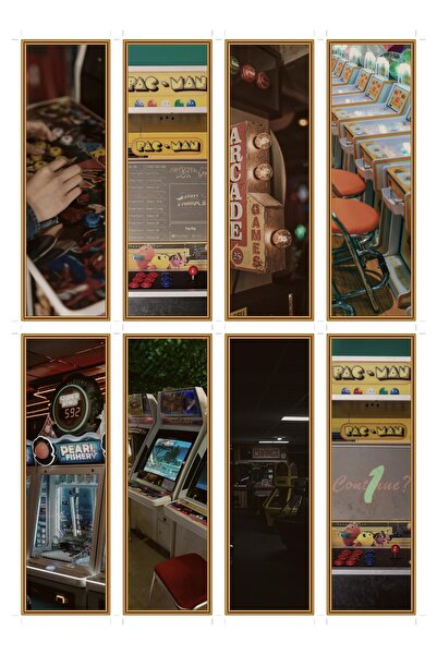 OEM Ρετρό Σελιδοδείκτες με θέμα παιχνίδια arcade, Σετ 8 τεμαχίων, Vintage Σχέ...