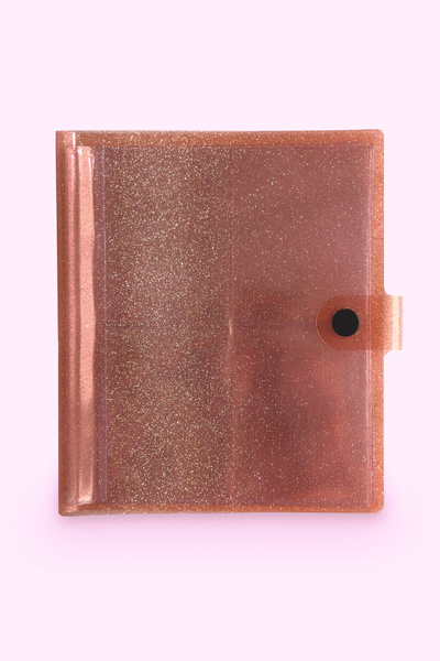 Pokscard Soft Cover Transparent Glitter Card Album - Pink