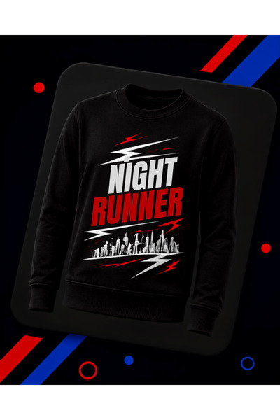 Derays Urban Explorer-Night Runner Printed 3-Piece Set Black-Blue-Red Boys' Sweatshirt