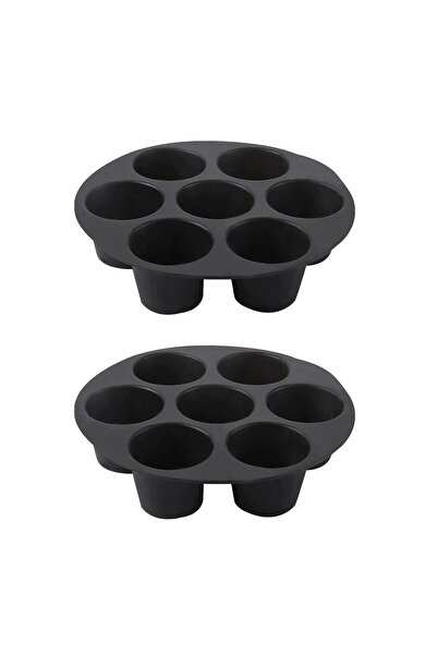 Generic Brand Forme rotunde din silicon pentru brioșe, set de 2 bucăți, Formă...