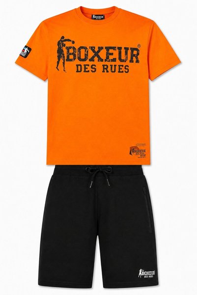 Boxeur Des Rues Set bărbați Boxeur des Rues: Șorturi de bumbac negre + Tricou...