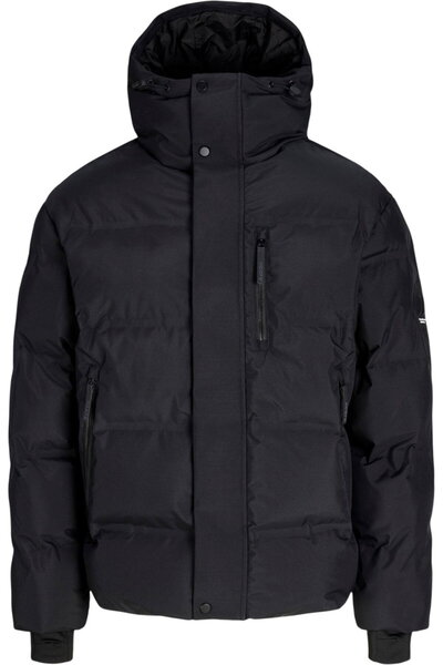 Jack & Jones JACK &JONES Trace Alpha Puffer χειμερινό μπουφάν - 12299845-Μαύρο