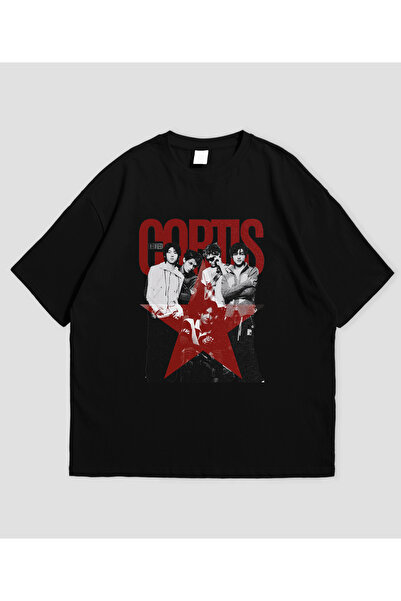 Grafftee Clothing تي شيرت كورتيس مطبوع للجنسين بمقاس كبير