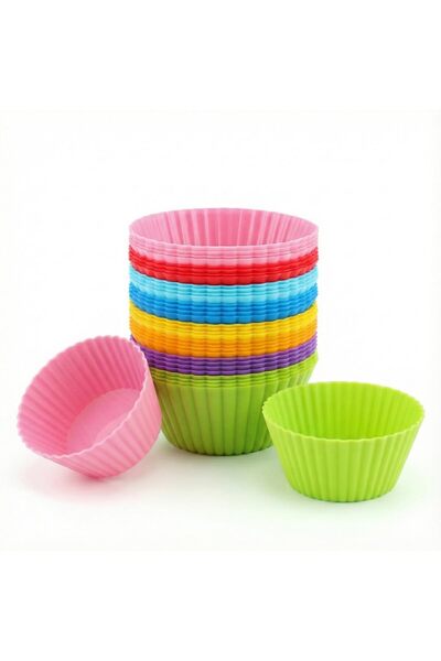 Generic Brand Set of 32 reusable silicone cupcake cases