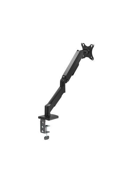 Sarftech 17-32'' Single Arm Shock Absorber Monitor Arm Adjustable Desk Clamp Spring-Assisted Full Motion Monitor Stand