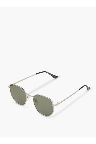 FAV Men Hexagonal Grey Lens Sunglasses
