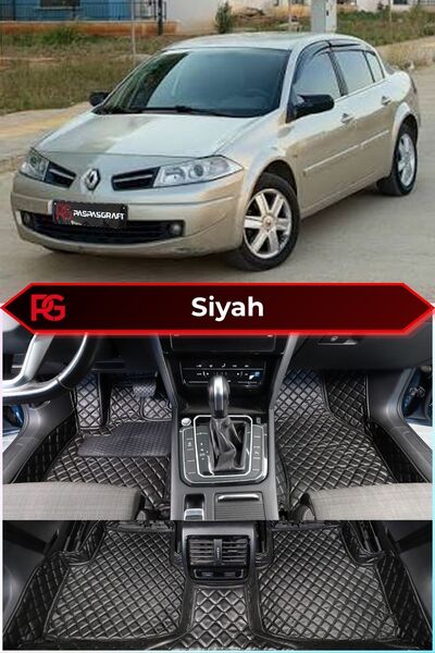 PASPASGRAFT Renault Reno Megane 2 2003-2009 Araca Özel 8D Deri Tam Kaplama Su...