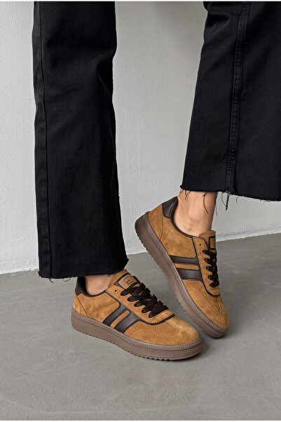 v.s.h velvet Rota Kadın Camel-Siyah Sneaker Spor Ayakkabı - Kadın Günlük Ayak...
