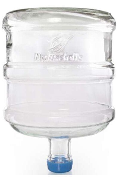 Natural Fowls Healthy Glass Bottle, 10 Liter Capacity, Transparent - A-014