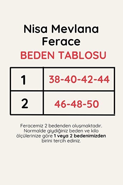 ASİLNUR Nisa Mevlana Ferace Füme