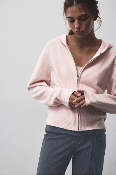 Pull & Bear Kapüşonlu fermuarlı hırka