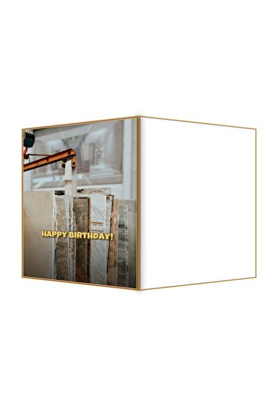 OEM Felicitare Aniversare Placa de Marmura Lustruita, Design Elegant, 13.3x19...