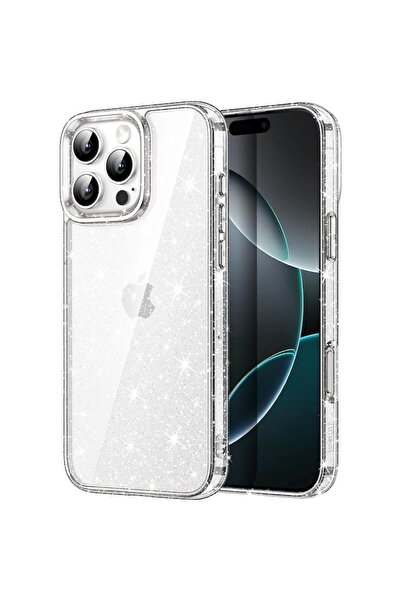 General Store Husă transparentă din TPU cu sclipici, compatibilă cu iPhone 16...