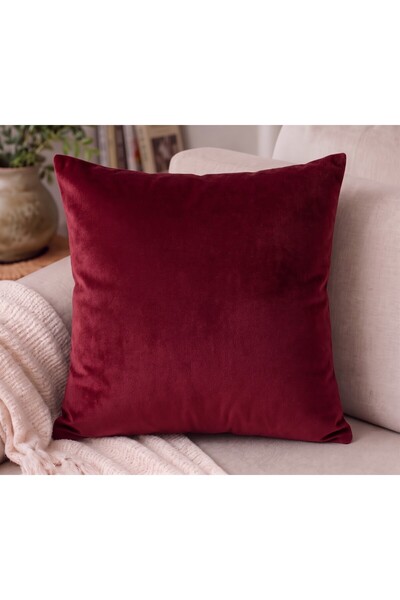 KİLİAHOME Düz Renk Premium Kadife Kırlent Kılıfı 43x43 cm | Yumuşak Dokulu Sa...
