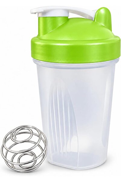 TOSHIONICS Protein Shaker Bottle with Stainless Steel Mixing Ball 400ml, Tran...