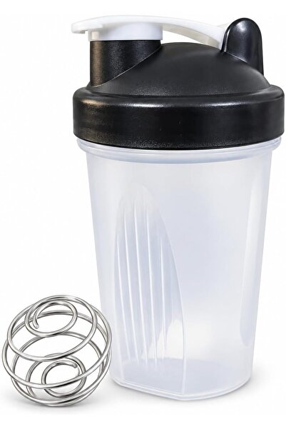 TOSHIONICS Protein Shaker Bottle with Stainless Steel Mixing Ball 400ml, Tran...