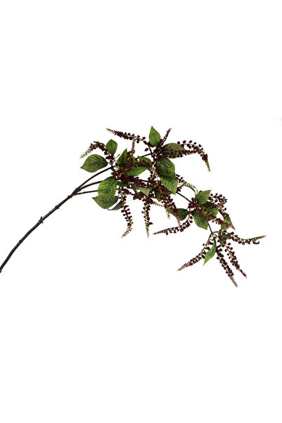 Mikasa Moor Bordo Yeşil Yaprak Horoz İbiği Yapay Çiçek 124cm
