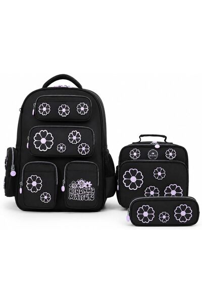Glossy Bird School Bag Set for Girls, 3 Piece Backpack Set with Lunch Bag & P...