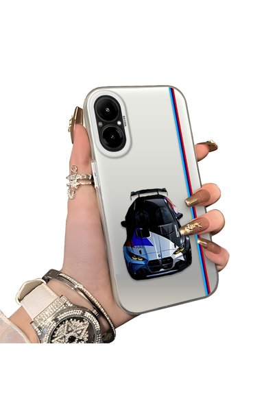 Hontinga Realme 12 Lite Compatible Silicone Edge Hard Back Case Bmw Patterned...