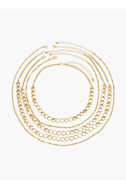FAV Pack of 5 - Metal Necklace with Lobster Clasp Closure
