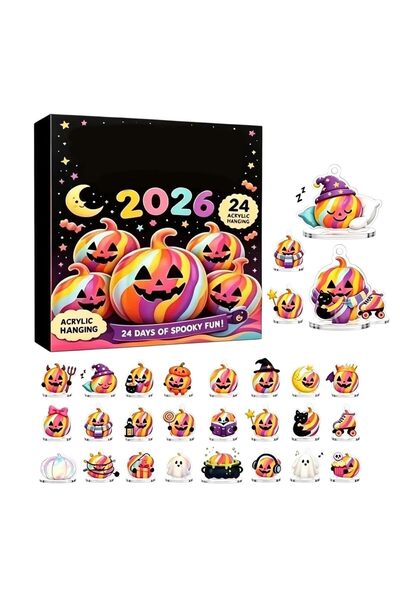 Generic Brand Calendar de Advent de Halloween 2026 Acrilic Festiv Miniatural