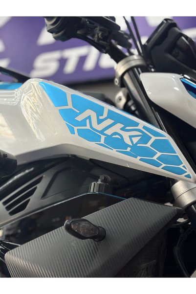 Banxtre CFMOTO NK450 için Yan Grenajlara Uyumlu NK Yazılı Petekli Sticker Set...