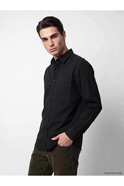 LC Waikiki Rmz Gi̇yi̇m Farkiyla Standard Fit Gabardine Men's Shirt