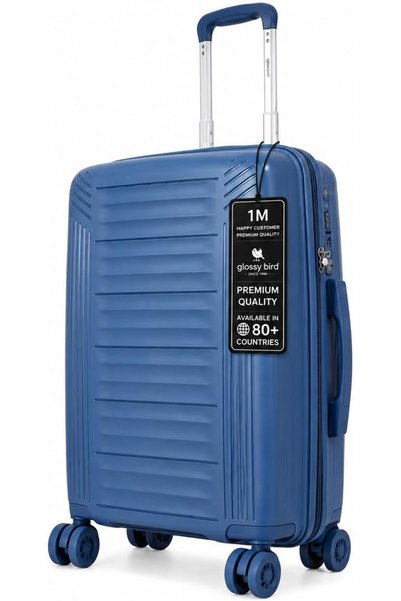 Glossy Bird Large Hard Shell Suitcase, Expandable Polypropylene PP Luggage with TSA007 Combination Lock, Double Zipper, Spinner Wheels and USB Charging Port, Travel Trolley Bag - 20 inch