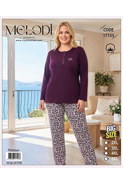 REN Women's plum crew neck button-down, plus size oversized women's pajama se...