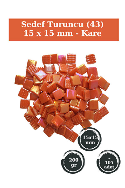 Zen Mozaik Sanatsal Mozaik Çalışmalarınız için 15 x15 mm - Kare Cam Mozaik Ta...