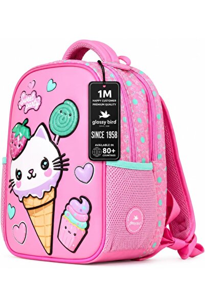 Glossy Bird Backpack for Kids, 12 Inch Preschool School Bag for Preschool, Li...