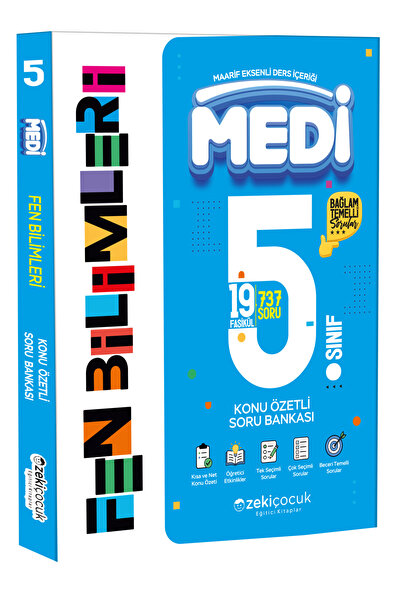 Zeki Çocuk Yayınları 5. Sınıf Medi Fen Bilimleri Konu Özetli Soru Bankası Maa...