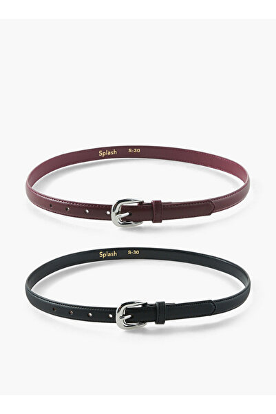 FAV Set of 2 - Belt with Pin Buckle Closure