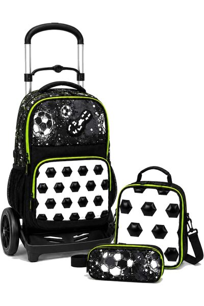 Glossy Bird Rolling Backpack with Wheels for Kids, 3 Piece Wheeled School Bac...